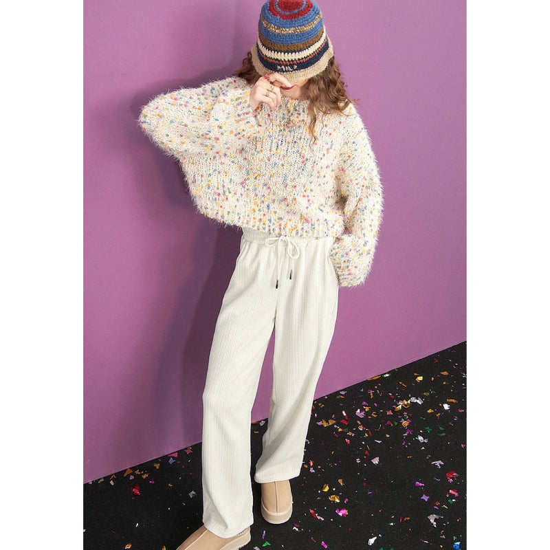 colorful dots loose knitwear for women, view 3 - MRSLM