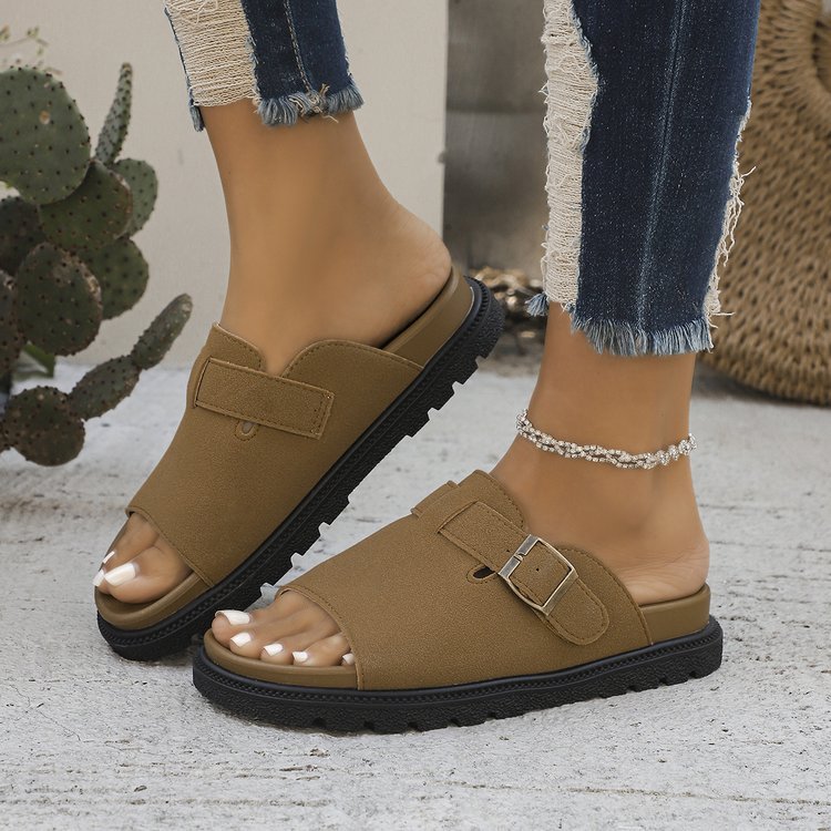 Buckle flat non-slip sandals, view 2 - MRSLM