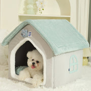foldable pet house with sleep mat, view 5 - MRSLM