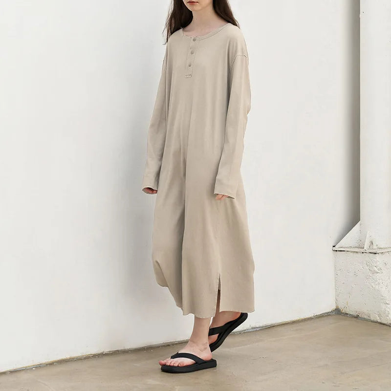 women's long-sleeved knit dress, view 2 - MRSLM
