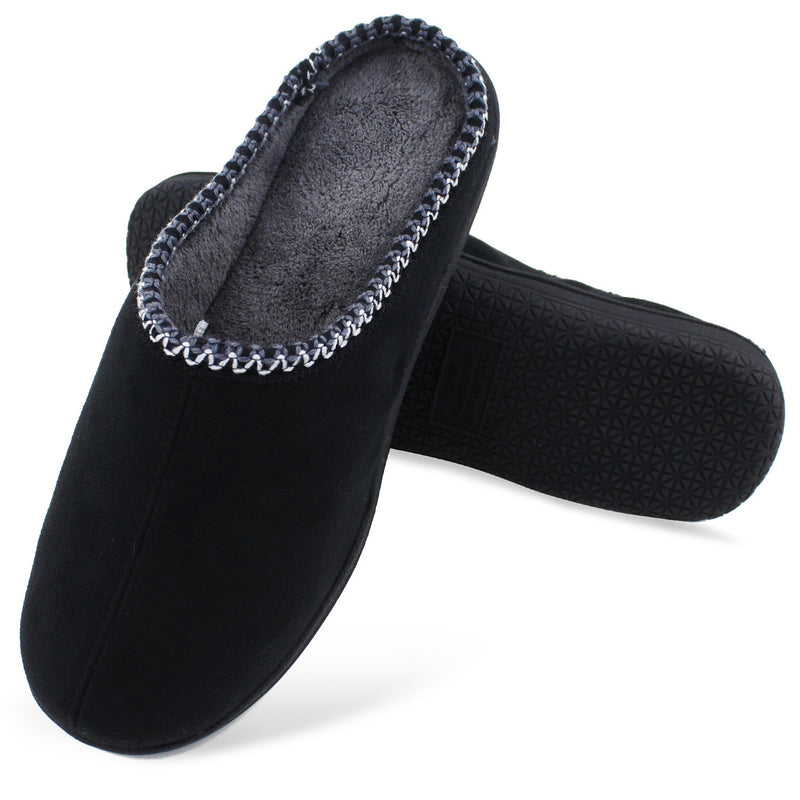 plus size men's coral fleece home slippers, view 5 - MRSLM