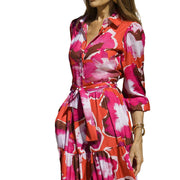 women's lapel long sleeve dress, view 5 - MRSLM
