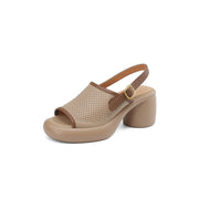 sheepskin platform sandals, view 22 - MRSLM