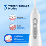 rechargeable water flosser with 4 nozzles, view 6 - MRSLM