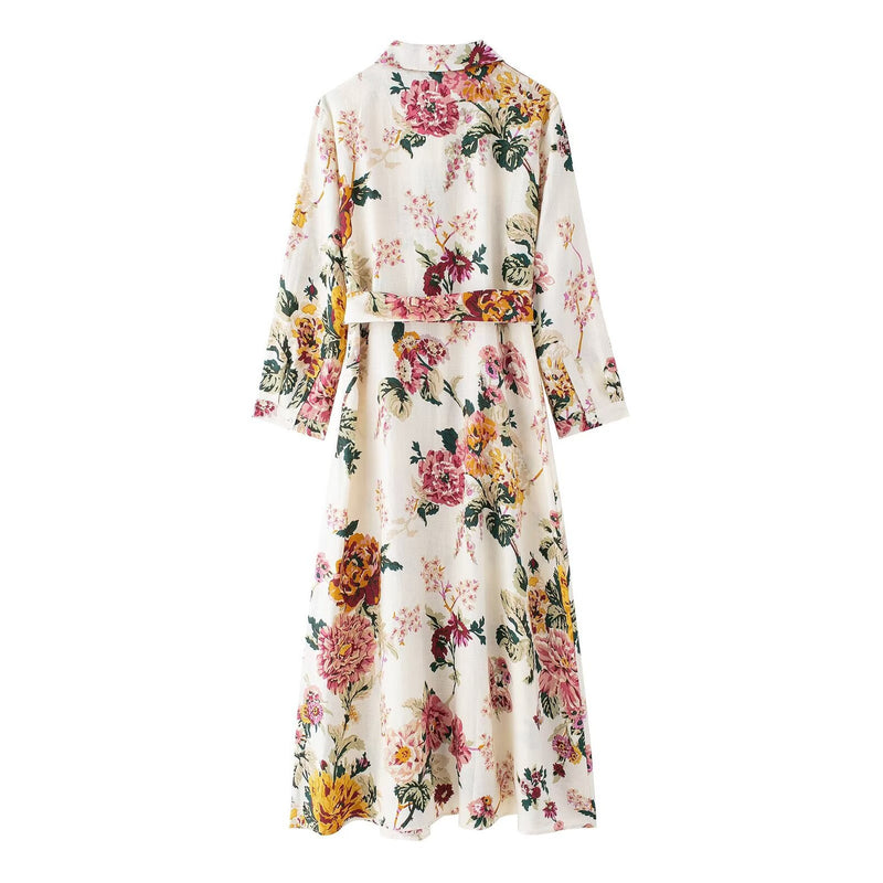 Women's long sleeve shirt dress, view 4 - MRSLM
