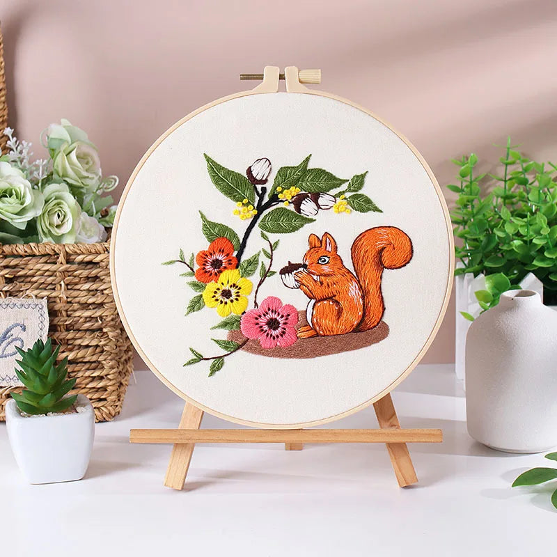 flower embroidery starter kit, view 4 - MRSLM