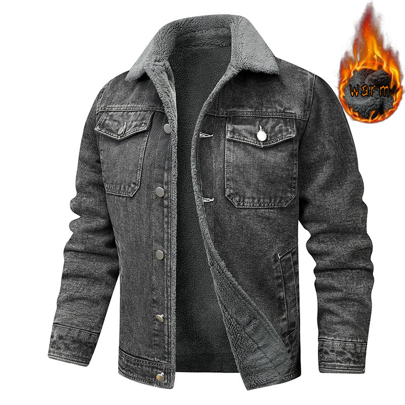 Men's fleece-lined denim jacket, view 7 - MRSLM
