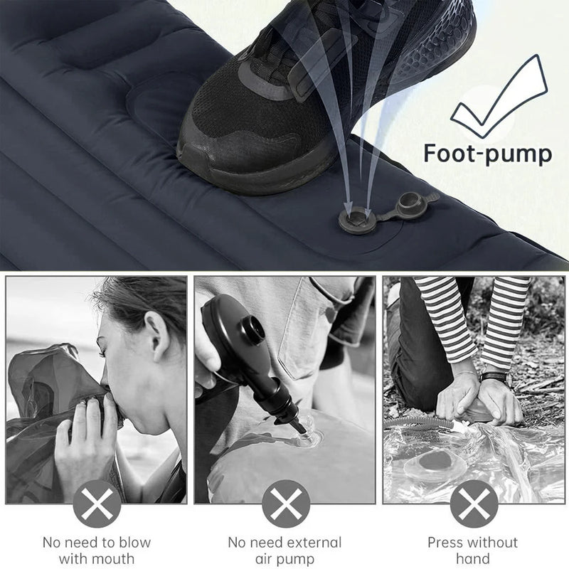 ultralight inflatable camping mattress, view 9 - MRSLM