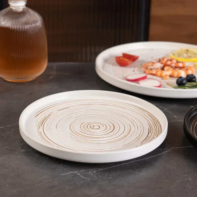 retro ceramic western style plate, view 6 - MRSLM