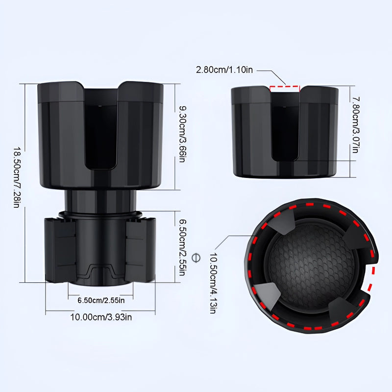 adjustable car cup holder expander, view 2 - MRSLM