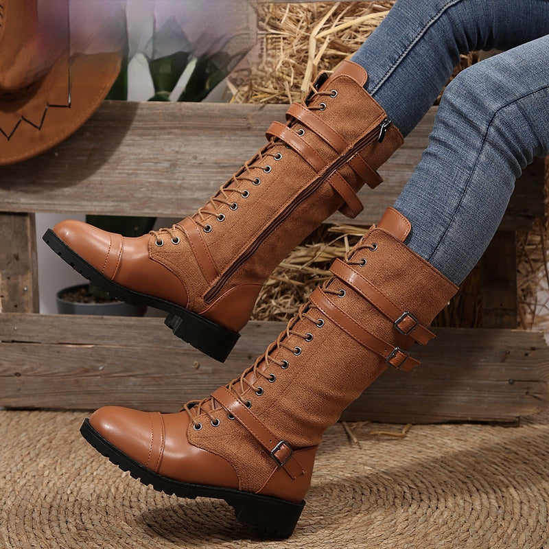 Rivet belt buckle boots, view 6 - MRSLM
