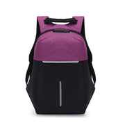 reflective men's backpack with lock, view 4 - MRSLM