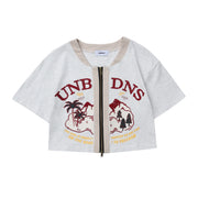 street style cropped short sleeve cardigan, view 9 - MRSLM
