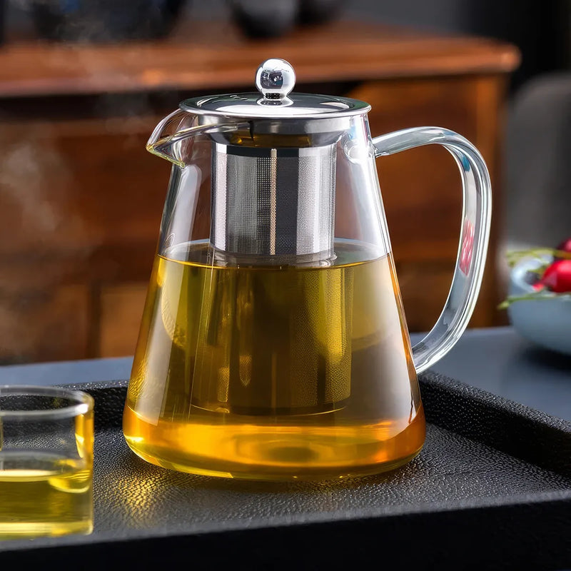 Glass teapot set with infuser, view 5 - MRSLM