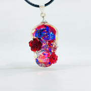 gothic skull pendant necklace, view 3 - MRSLM