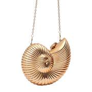 acrylic conch evening clutch, view 3 - MRSLM
