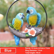 cute resin parrot with ring, view 6 - MRSLM