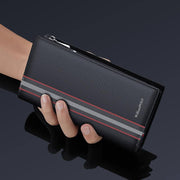 Long leather men's wallet with phone pocket, view 4 - MRSLM