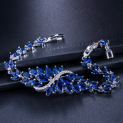 women's flower zircon bracelet, view 2 - MRSLM