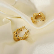 Croissant hoop earrings, view 5 - MRSLM