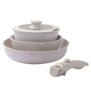 non-stick removable handle pot set, view 5 - MRSLM