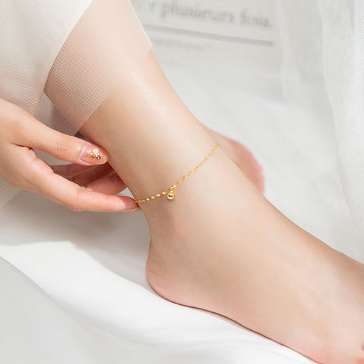 pearl charm s925 silver anklet - MRSLM