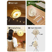 portable camping fan with night light, view 7 - MRSLM