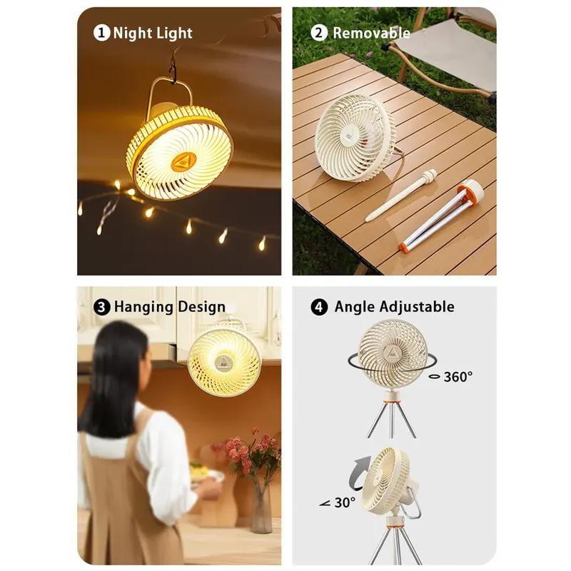 portable camping fan with night light, view 7 - MRSLM