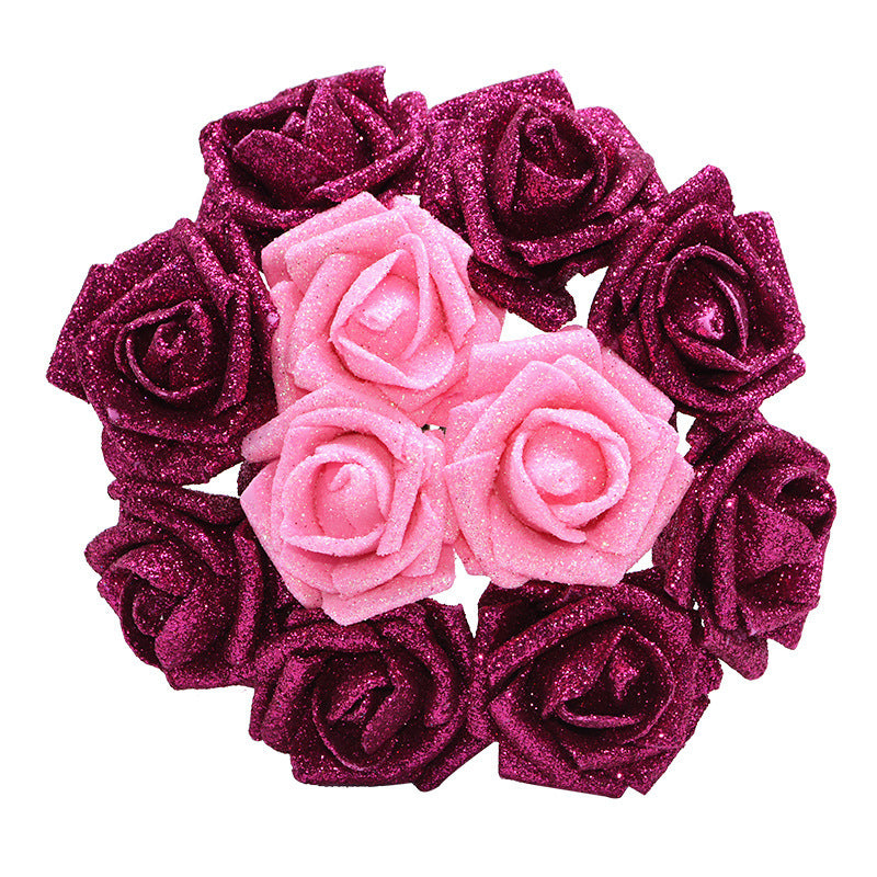 pe gold powder artificial roses, view 2 - MRSLM