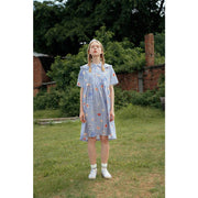 women's chiffon summer dress with peter pan collar, view 4 - MRSLM