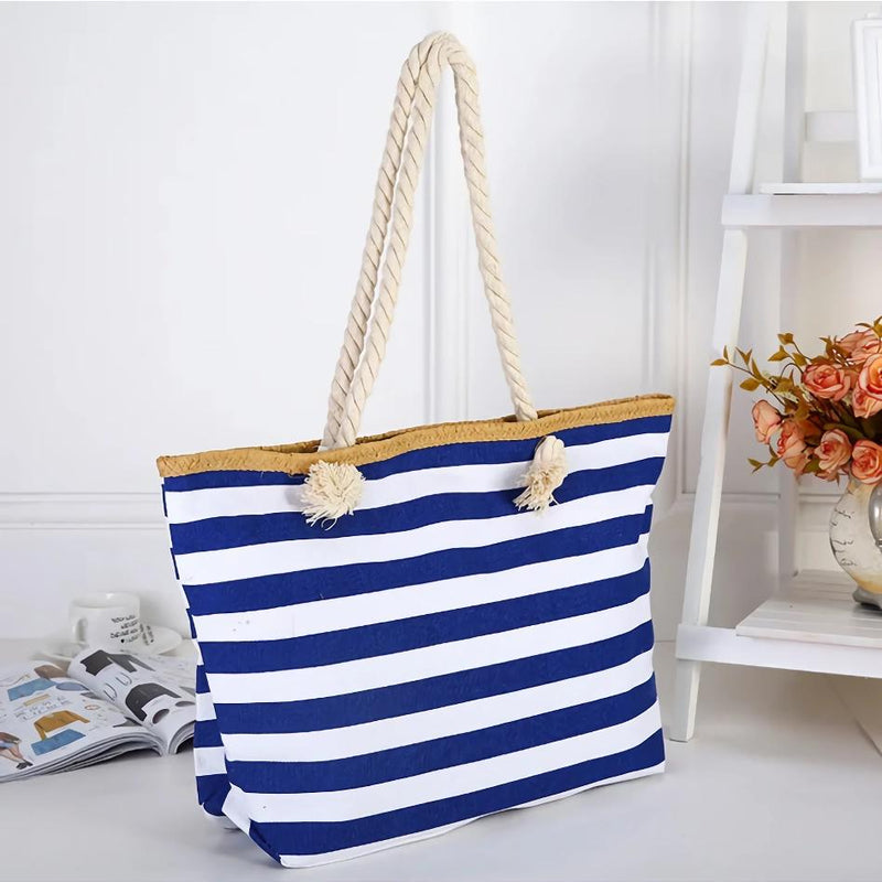 Striped beach tote bag - MRSLM