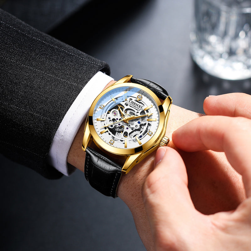 men's hollow luminous automatic watch, view 7 - MRSLM