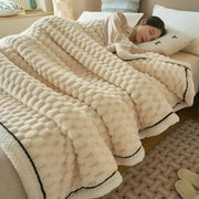 velvet flannel fleece blanket, view 2 - MRSLM