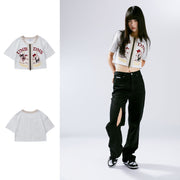 street style cropped short sleeve cardigan, view 5 - MRSLM