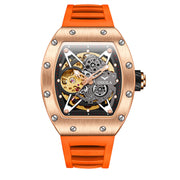 men's silicone band automatic watch, view 8 - MRSLM