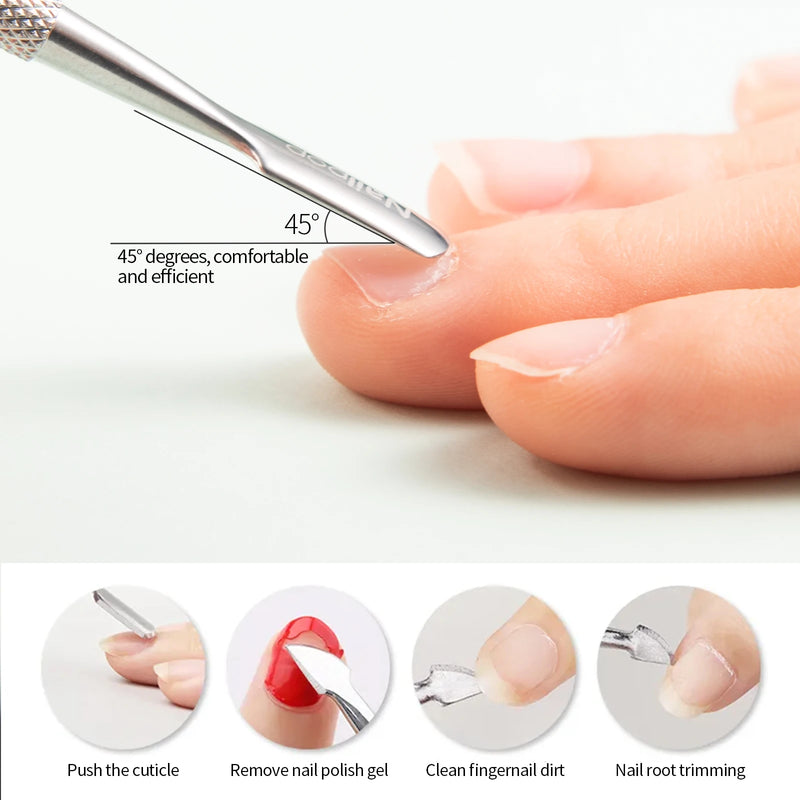 stainless steel cuticle scissors and nail care tool, view 8 - MRSLM