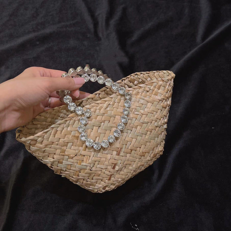 woven vacation style handbag for women, view 10 - MRSLM