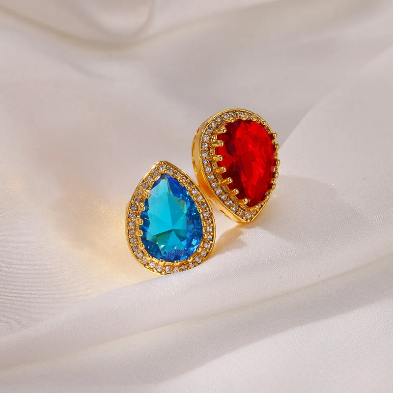 water drop zircon ring, view 6 - MRSLM