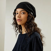 silk knitted beanie hat, view 8 - MRSLM