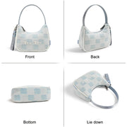 denim look baguette bag, view 8 - MRSLM