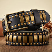 Punk rivet studded leather belt - MRSLM
