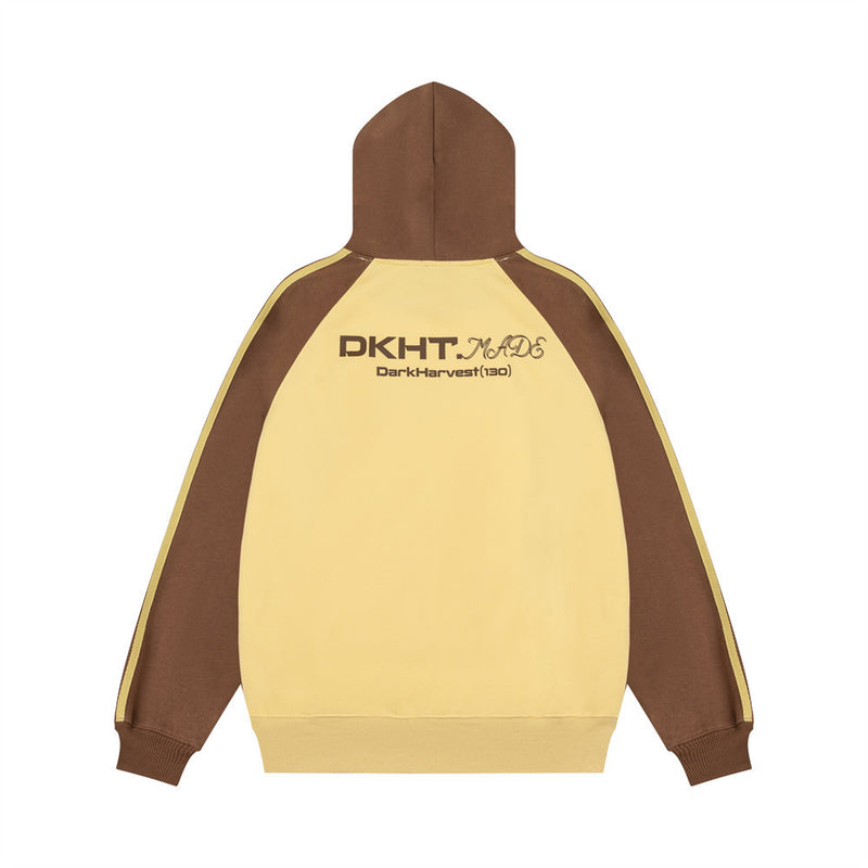 men's raglan sleeve color stitching hoodie, view 2 - MRSLM