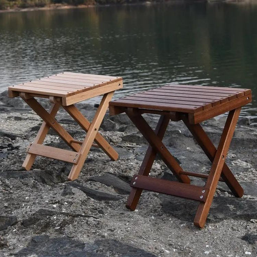 portable folding beech wood stool - MRSLM