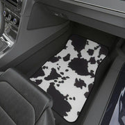 cow print car floor mats, view 5 - MRSLM