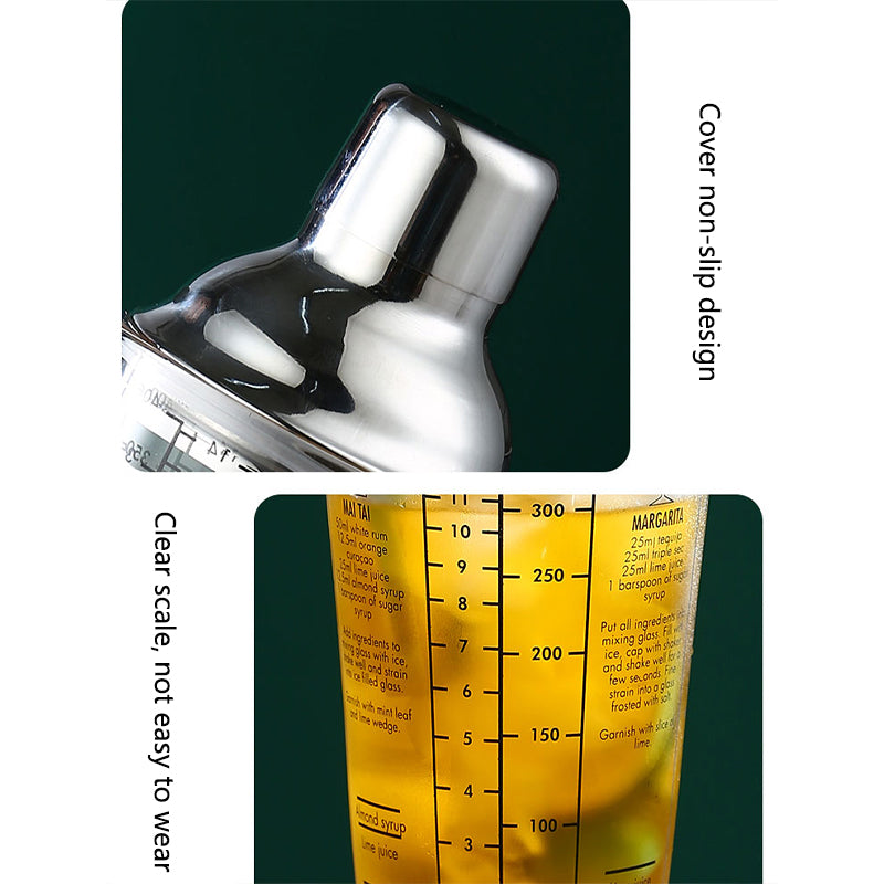 cocktail shaker set with measuring scale, view 9 - MRSLM
