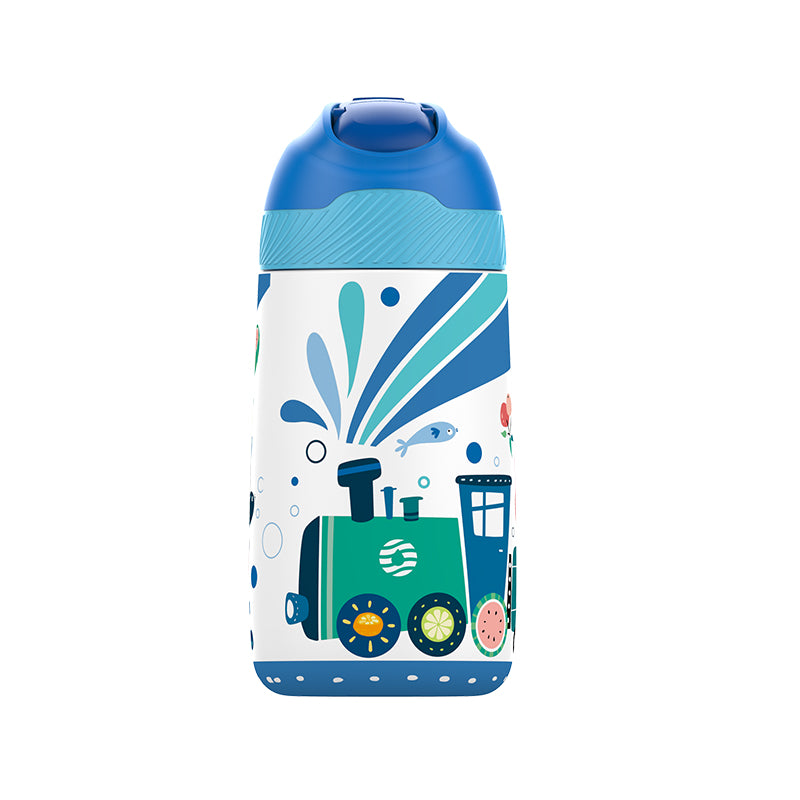 children's insulated water bottle with straw, view 10 - MRSLM