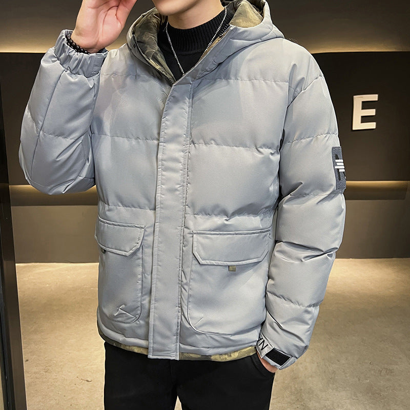 Hooded Cotton-padded Coat Men's