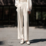 wide-leg cotton trousers, view 4 - MRSLM