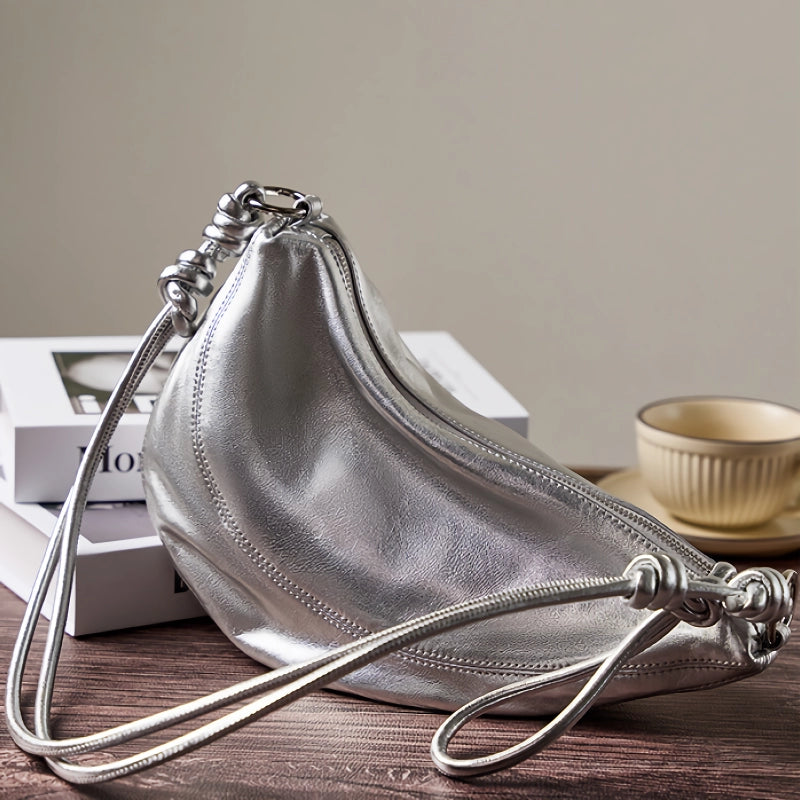 elegant soft leather dumpling bag - MRSLM