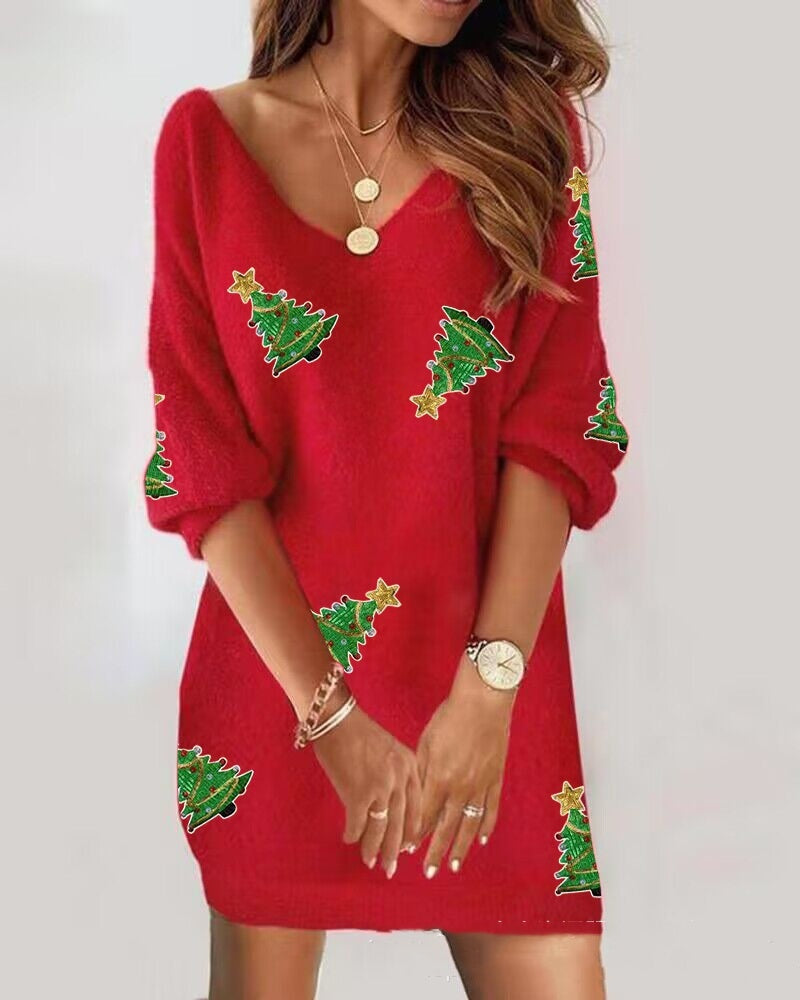 lace v-neck off-the-shoulder dress, view 14 - MRSLM